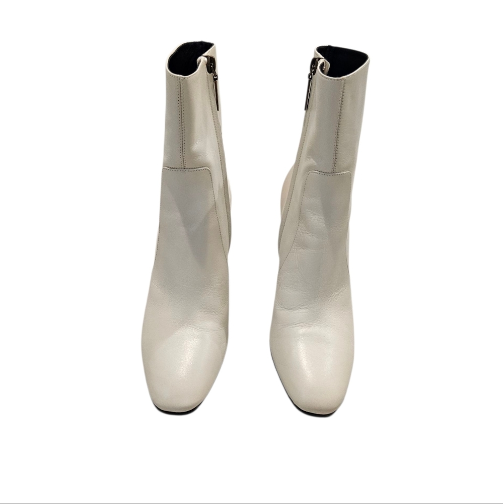Saint Laurent Jane 90 Leather Ankle Boots sz 39 in Pearl Size 39 NIB - Picture 4 of 12